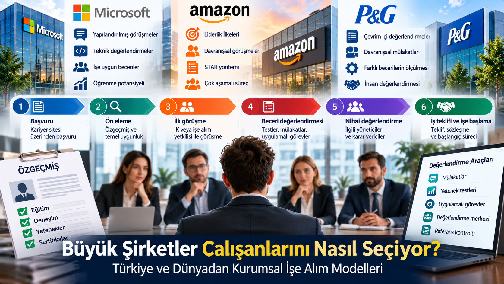 Büyük Şirketler Çalışanlarını Nasıl Seçiyor? Türkiye ve Dünyadan Kurumsal İşe Alım Modelleri